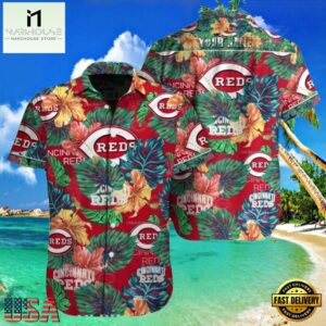 MLB Floral Frenzy Reds Paradise Cincinnati Reds Aloha Hawaiian Shirt - MLB Aloha Shirt For Mens 7 MLB Floral Frenzy Reds Paradise Cincinnati Reds Aloha Hawaiian Shirt
