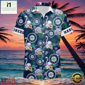 MLB Floral Swirl Seattle Mariners Aloha Hawaiian Shirt - MLB Aloha Shirt For Mens 6 MLB Floral Swirl Seattle Mariners Aloha Hawaiian Shirt
