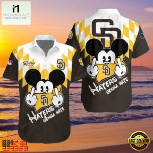 MLB Funny Mickey Haters Gonna Hate San Diego Padres Aloha Hawaiian Shirt
