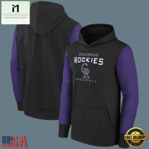 MLB Gear Colorado Rockies Pullover Hoodie Black