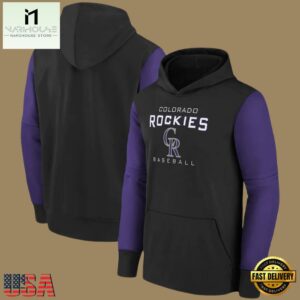 MLB Gear Colorado Rockies Pullover Hoodie Black
