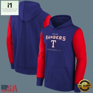 MLB Gear Texas Rangers Pullover Hoodie Blue