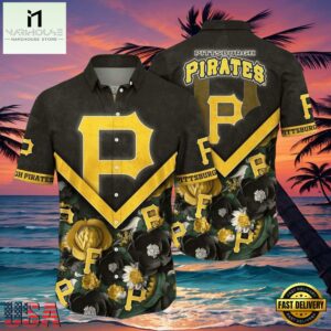 MLB Golden Bloom Pittsburgh Pirates Aloha Hawaiian Shirt