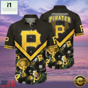 MLB Golden Bloom Pittsburgh Pirates Aloha Hawaiian Shirt
