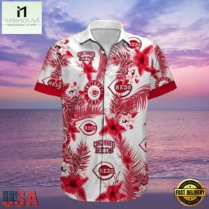 MLB Hibiscus Harmony Reds Cincinnati Reds Aloha Hawaiian Shirt