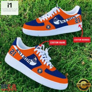 MLB Houston Astros Baseball Team Design Air Force 1 Shoes Sneaker