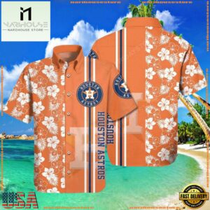 MLB Houston Astros Orange Blossom Summer Hawaiian Shirt