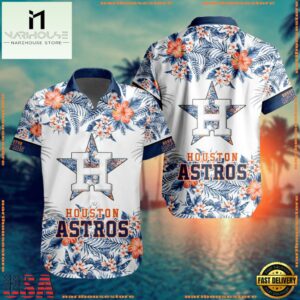 MLB Houston Astros Special Tropical Flower Hawaiian Shirt, Baseball Team Button Shirt Design