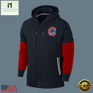 MLB Jersey Chicago Cubs Zip UP Hoodie Black