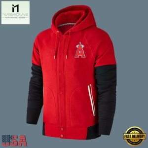 MLB Jersey Los Angeles Angels Zip UP Hoodie Red