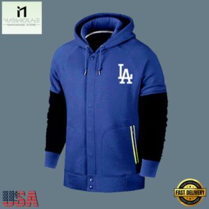 MLB Jersey Los Angeles Dodgers Zip UP Hoodie Blue