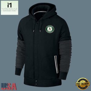 MLB Jersey Oakland Athletics Zip UP Hoodie Black