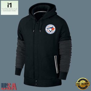 MLB Jersey Toronto Blue Jays Zip UP Hoodie Black