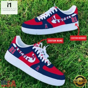 MLB Kansas City Royals Baseball Team Design Air Force 1 Shoes Sneaker