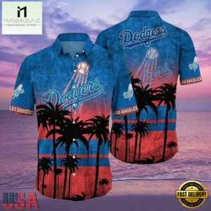MLB LA Dodgers Sunset Palms Style Hot Trending Summer Hawaiian Shirt Evening Glow Edition