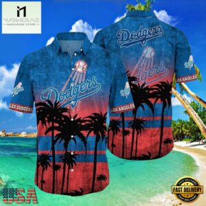 MLB LA Dodgers Sunset Palms Style Hot Trending Summer Hawaiian Shirt Evening Glow Edition
