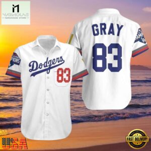 MLB LA Dodgers Victory Edition Custom Name Style Hot Trending Summer Hawaiian Shirt - Pinstripe Glory