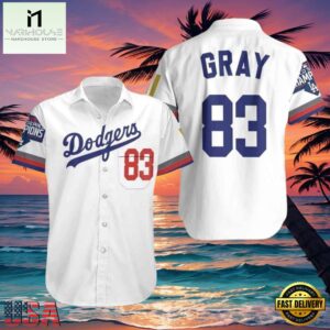 MLB LA Dodgers Victory Edition Custom Name Style Hot Trending Summer Hawaiian Shirt - Pinstripe Glory