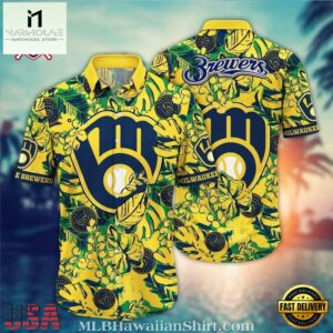 MLB Lemon Zest Pitch - Milwaukee Brewers Citrus Floral Style Hot Trending Summer Hawaiian Shirt