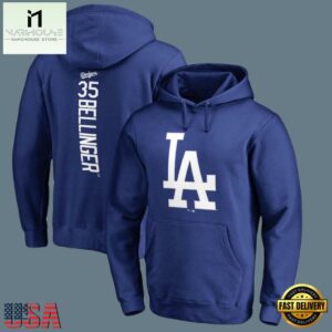 MLB Los Angeles Dodgers Cody Bellinger Pullover Hoodie Blue