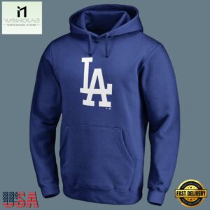 MLB Los Angeles Dodgers Hooded Baseball Sweatshirt Blue