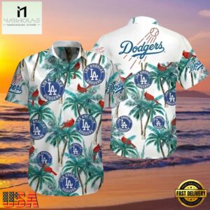 MLB Los Angeles Dodgers Island Life Style Hot Trending Summer Hawaiian Shirt Palm And Cardinal