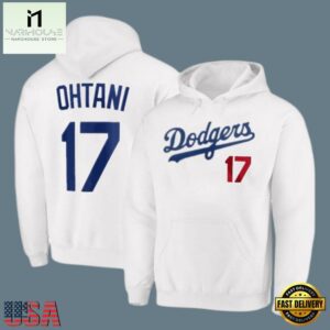 MLB Los Angeles Dodgers Ohtani Pullover Hoodie White