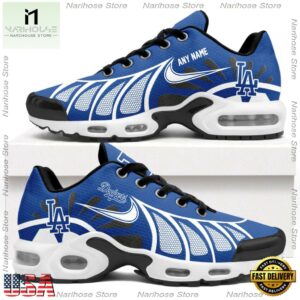 MLB Los Angeles Dodgers Personalized Air Max Plus Shoes, Baseball Team Logo TN Shoes Design