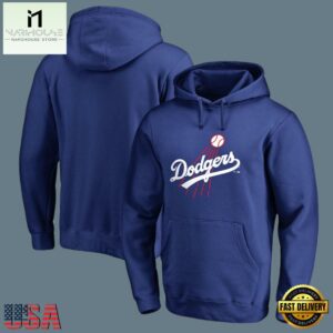 MLB Los Angeles Dodgers Pullover Baseball Hoodie Blue