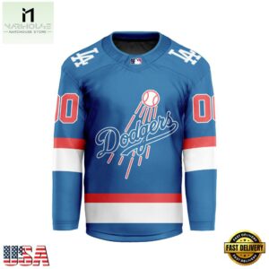 MLB Los Angeles Dodgers Special Hockey Jersey Design Concept