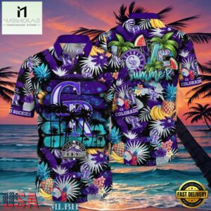 MLB Love Summer - Rockies Tropical Fruit And Palm Style Hot Trending Summer Hawaiian Shirt