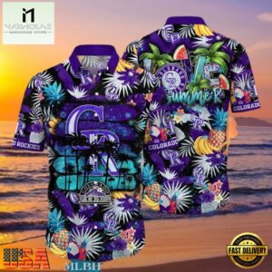 MLB Love Summer - Rockies Tropical Fruit And Palm Style Hot Trending Summer Hawaiian Shirt