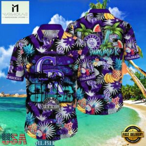 MLB Love Summer - Rockies Tropical Fruit And Palm Style Hot Trending Summer Hawaiian Shirt