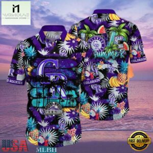 MLB Love Summer - Rockies Tropical Fruit And Palm Style Hot Trending Summer Hawaiian Shirt
