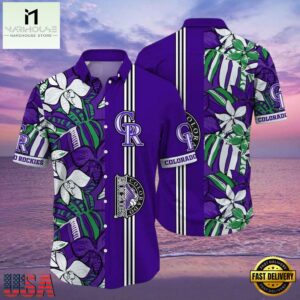 MLB Lush Rockies Orchid Oasis Tropical Style Hot Trending Summer Hawaiian Shirt