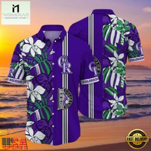 MLB Lush Rockies Orchid Oasis Tropical Style Hot Trending Summer Hawaiian Shirt