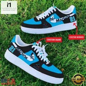 MLB Miami Marlins Baseball Team Design Air Force 1 Shoes Sneaker