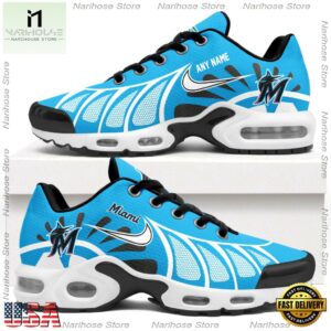 MLB Miami Marlins Personalized Air Max Plus Shoes, Baseball Team Logo TN Shoes Design