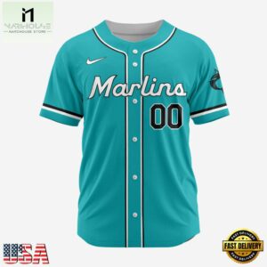 MLB Miami Marlins Personalized Baseball Team Alternate Design Concept Jersey Shirts