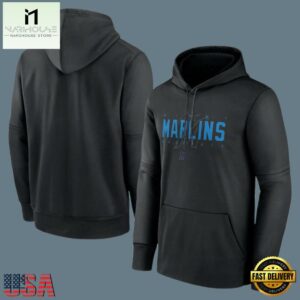 MLB Miami Marlins Pullover Hoodie Black