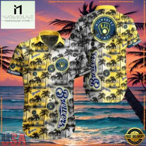 MLB Milwaukee Brewers Aloha Hawaiian ShirtGroup