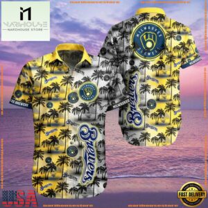 MLB Milwaukee Brewers Aloha Hawaiian ShirtGroup
