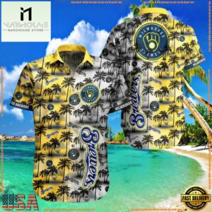 MLB Milwaukee Brewers Aloha Hawaiian ShirtGroup