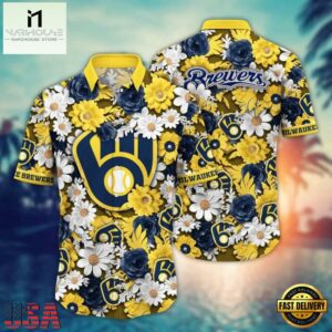 MLB Milwaukee Brewers Hawaiian Shirt Summer Garden Design