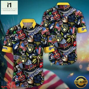 MLB Milwaukee Brewers Hawaiian Shirt Tiki Celebration