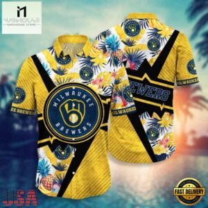 MLB Milwaukee Brewers Hawaiian Shirt Tropical Thunder