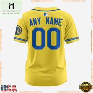 MLB Milwaukee Brewers Personalized Alternate Design Concept Baseball Jersey
