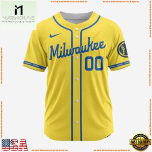 MLB Milwaukee Brewers Personalized Alternate Design Concept Baseball Jersey