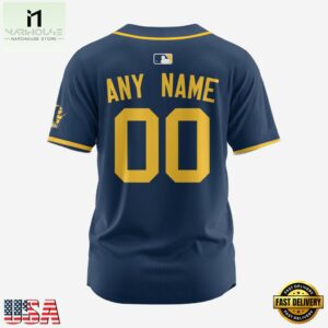 MLB Milwaukee Brewers Personalized Baseball Team Alternate Design Concept Jersey Shirts