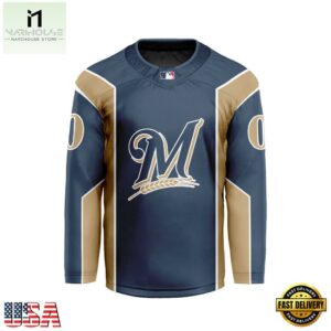 MLB Milwaukee Brewers Special Hockey Jersey Design Concept